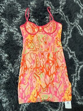 Multicolor Swirl Bodycon Mini Dress